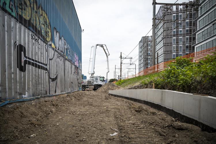 Travaux de la sente piétonne de Val de Fontenay © Département de la Seine-Saint-Denis