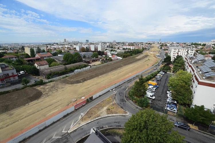 Travaux de l'A186 vus du ciel © Département de la Seine-Saint-Denis