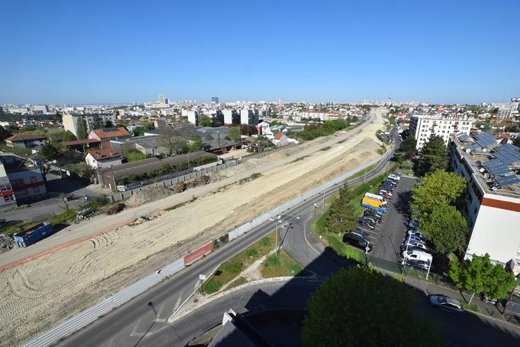Travaux de l'A186 vus du ciel © Département de la Seine-Saint-Denis