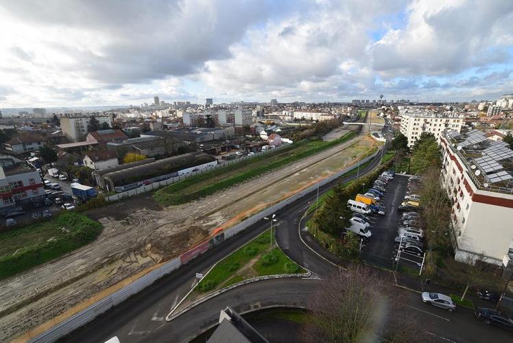 Travaux de l'A186 vus du ciel © Département de la Seine-Saint-Denis