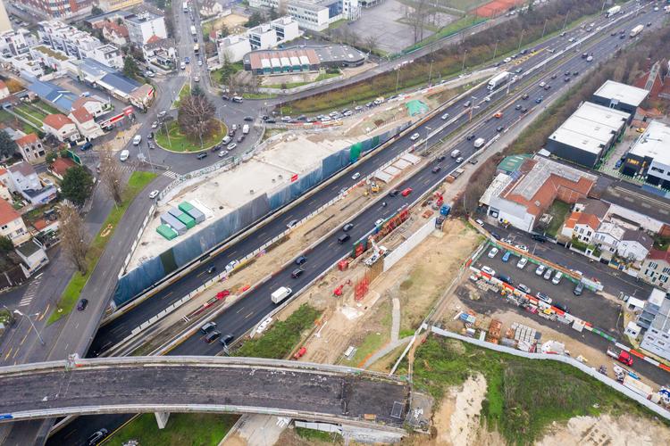 Démolition de la bretelle de sortie de l'A186 © Département de la Seine-Saint-Denis