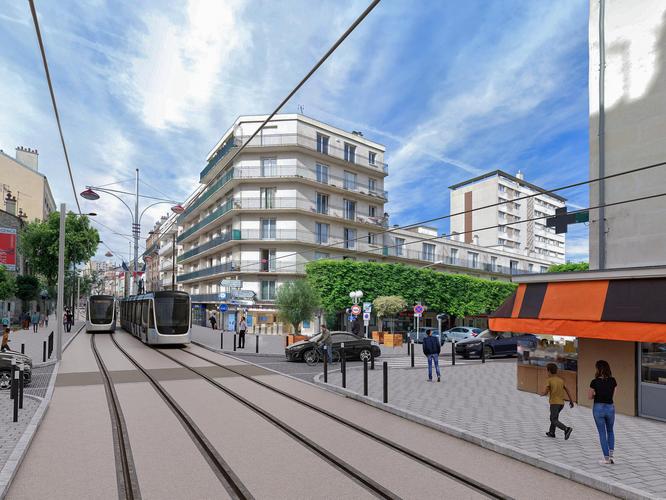 Rue Jean Jaurès/Boulevard Georges Clémenceau - Noisy-le-Sec © Département de la Seine-Saint-Denis