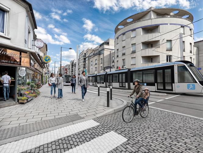 Rue Jean Jaurès/Rue Henri Barbusse - Noisy-le-Sec © Département de la Seine-Saint-Denis