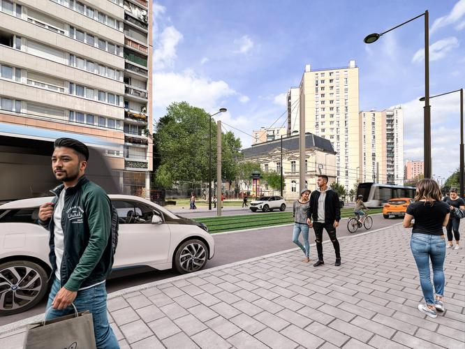 Rue Jean Jaurès/Hôtel de Ville - Noisy-le-Sec © Département de la Seine-Saint-Denis