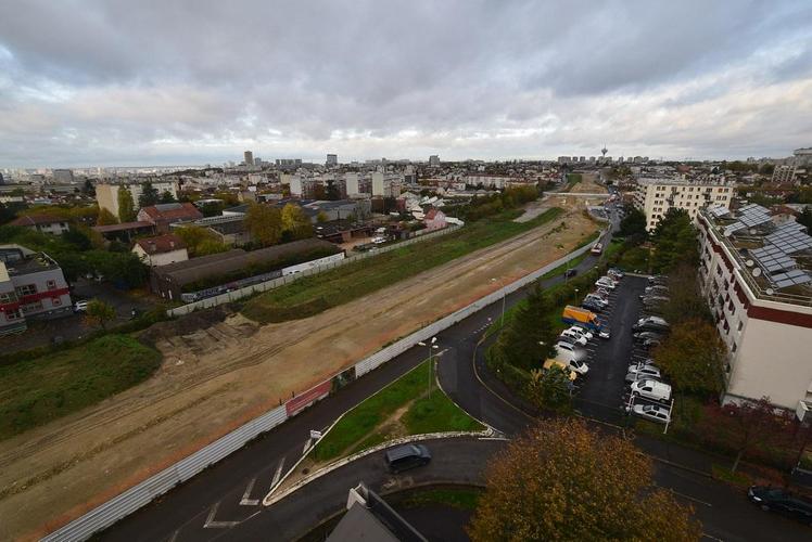 Travaux de l'A186 vus du ciel © Département de la Seine-Saint-Denis