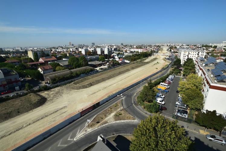 Travaux de l'A186 vus du ciel © Département de la Seine-Saint-Denis