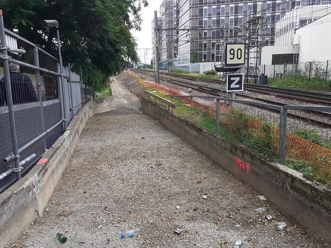 Travaux de la sente piétonne de Val de Fontenay © Département de la Seine-Saint-Denis
