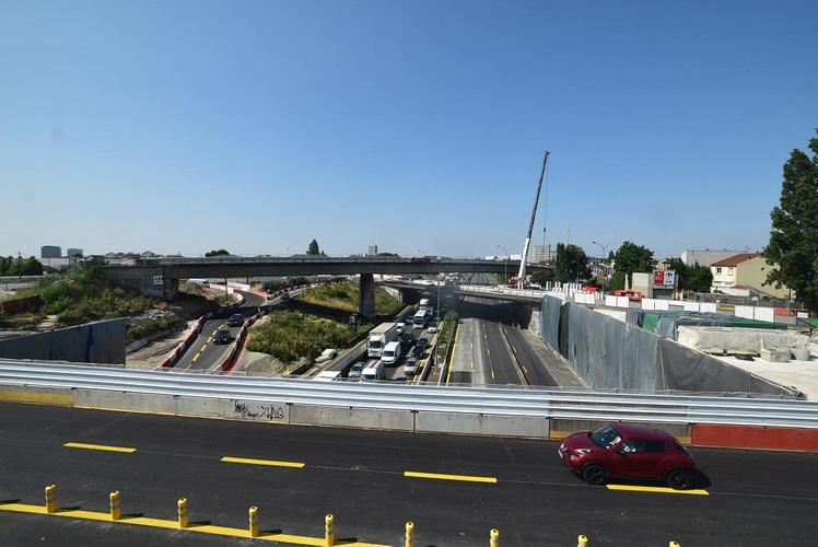 Vue du pont de franchissement de l'A3 © Département de la Seine-Saint-Denis